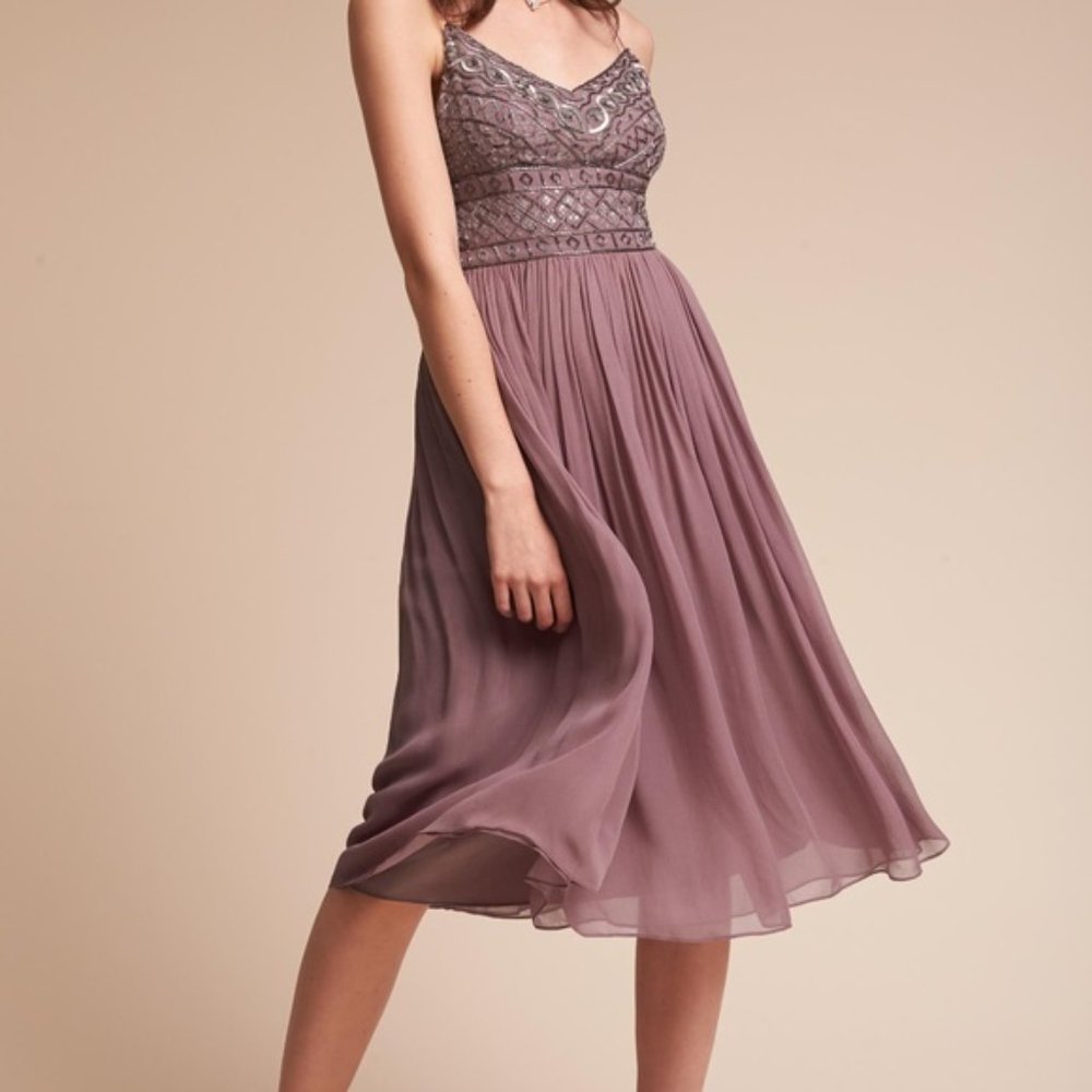 Anthropologie Mauve Midi Dress